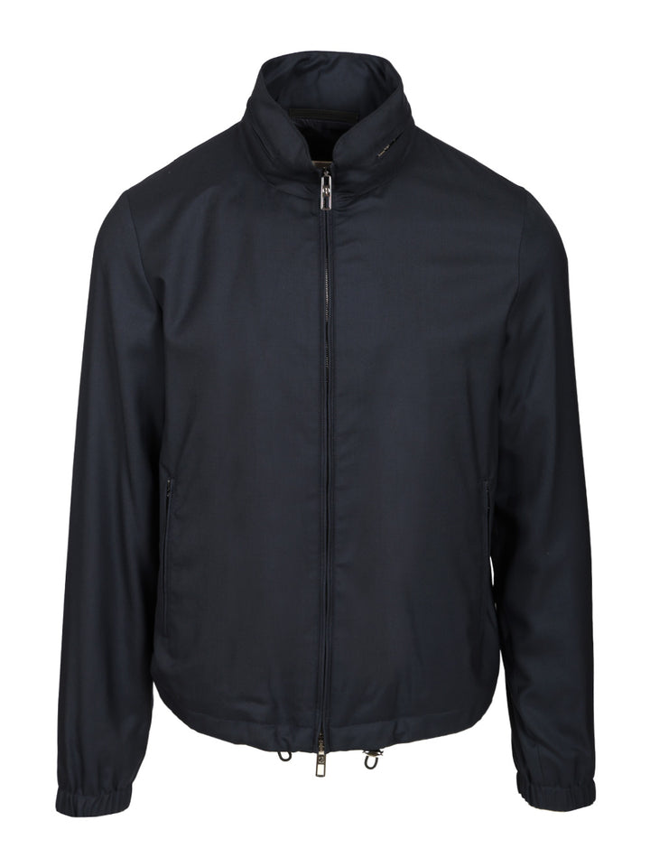 Giorgio Armani Icon Blouson In Cashmere And Silk Giacche - Grey | ac5d866773814ebd90175044698361938f402948