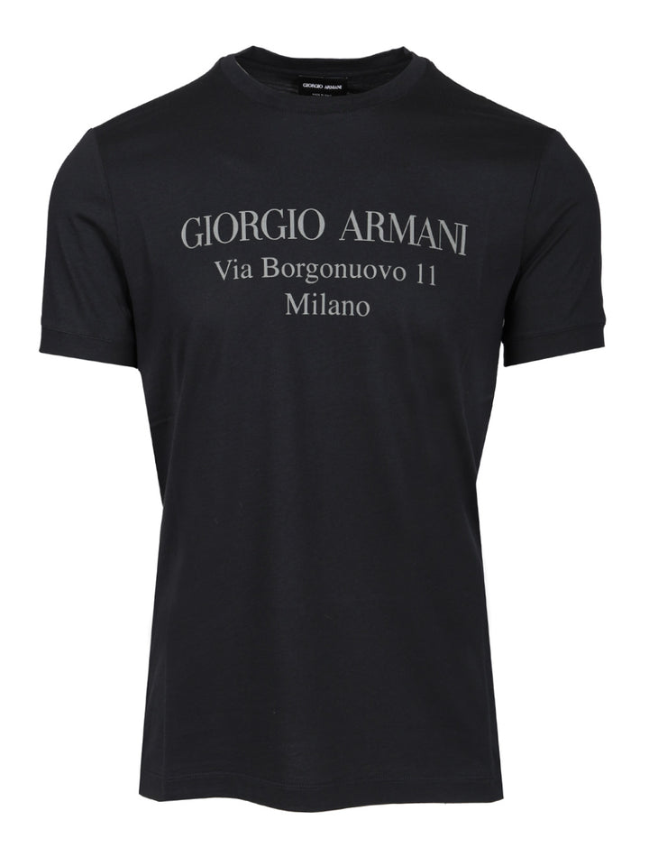 Giorgio Armani Cotton T-Shirt - Blu | 350113c4fb29ced24b4b34091cf7f774c50e32d2