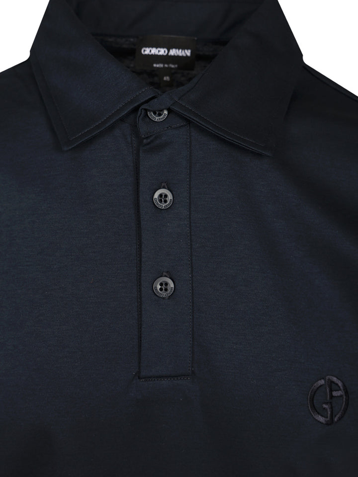 Giorgio Armani Cotton Polo shirt - Blu | 3f660812a7b68afd77169e1c439dfd01a4fcfd36