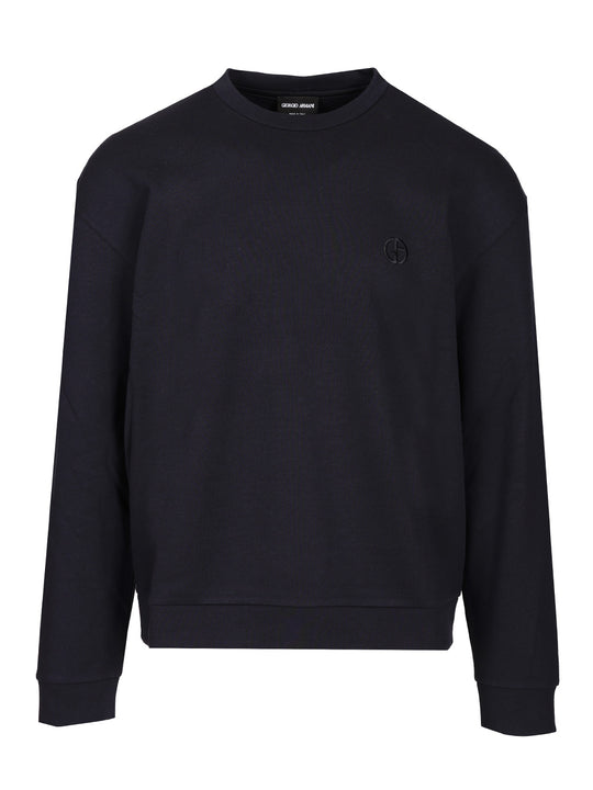 Cotton Cashmere Sweatshirt Sweatshirts Blu