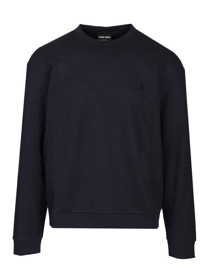 Giorgio Armani Cotton Cashmere Sweatshirt Sweatshirts - Blu | 3fab68adbf59f1e2c25745061d785b0b8b2f9908