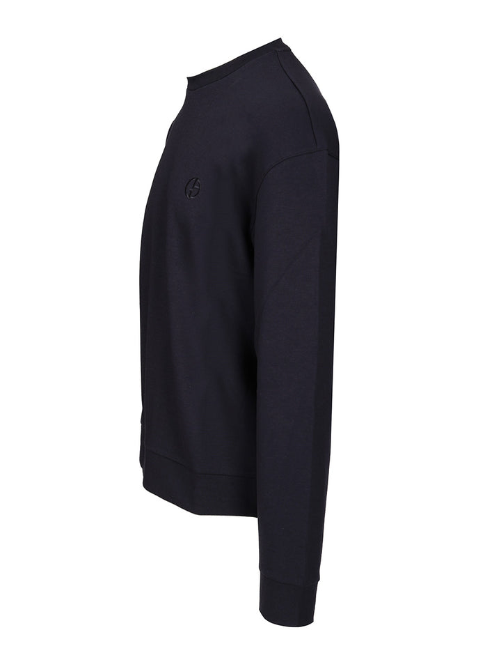 Giorgio Armani Cotton Cashmere Sweatshirt Sweatshirts - Blu | ee77914f3122178778b091fa96c833aa0aa79ed8