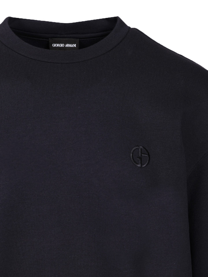 Giorgio Armani Cotton Cashmere Sweatshirt Sweatshirts - Blu | 728e25311bf7ea43a7ed46c93d5988f109734798