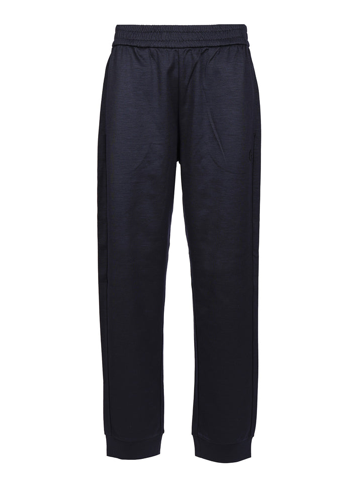 Giorgio Armani Cotton And Cashmere Joggers Trousers - Blu | 6a4332c6740cdf28958a34e6cccc7d27e27f2aca