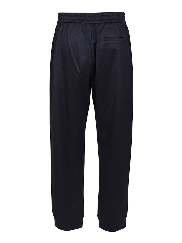 Giorgio Armani Cotton And Cashmere Joggers Trousers - Blu | f88f4d6948ecd8a85b8fc4606d39e6af87aa237b