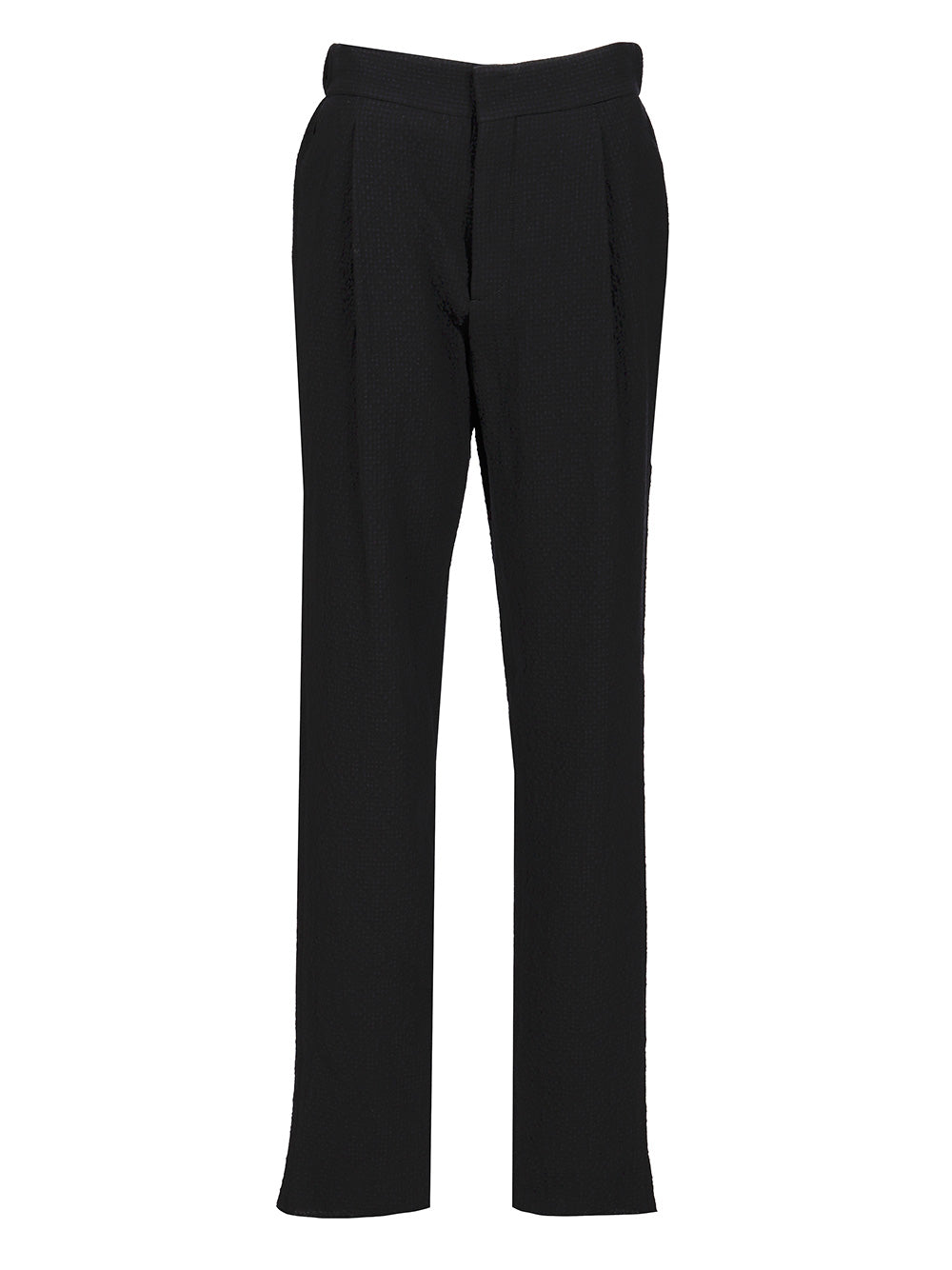 Giorgio Armani Stretch Wool Single Pleat Trousers - Blu | d5ac375222510536738cbdfcbdf42e3111c84278