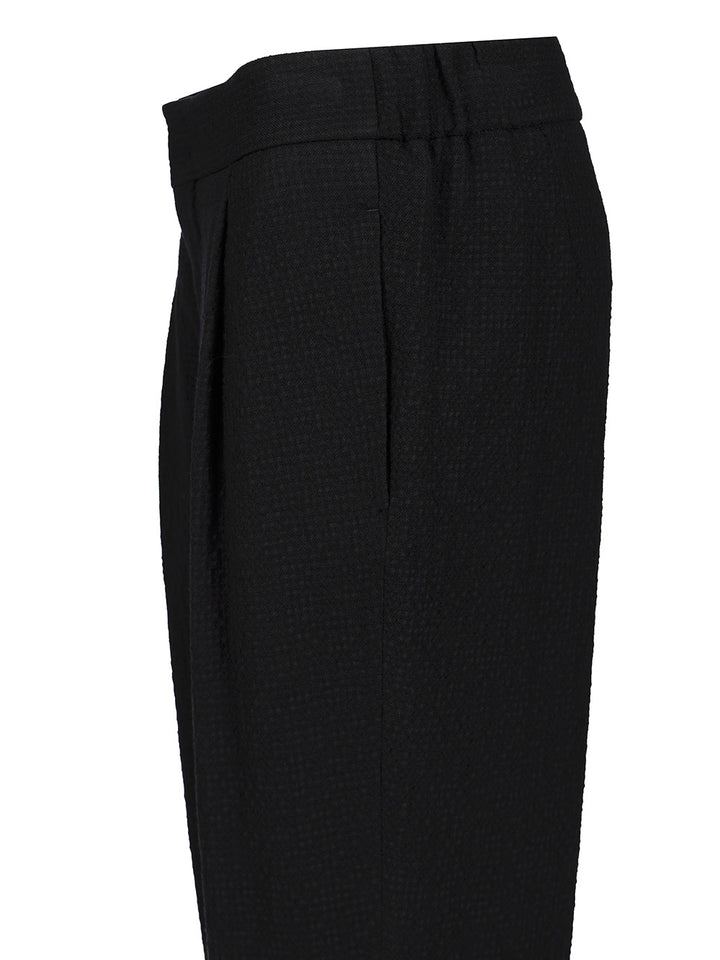 Giorgio Armani Stretch Wool Single Pleat Trousers - Blu | 59372f36eef9764d283b260a2b04edc76c51595f