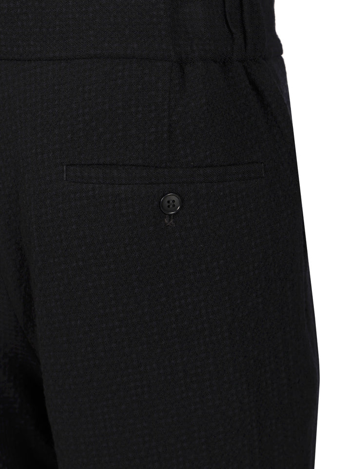 Giorgio Armani Stretch Wool Single Pleat Trousers - Blu | 35f0a0ec90cef9cdcca5d382417da6c715802267