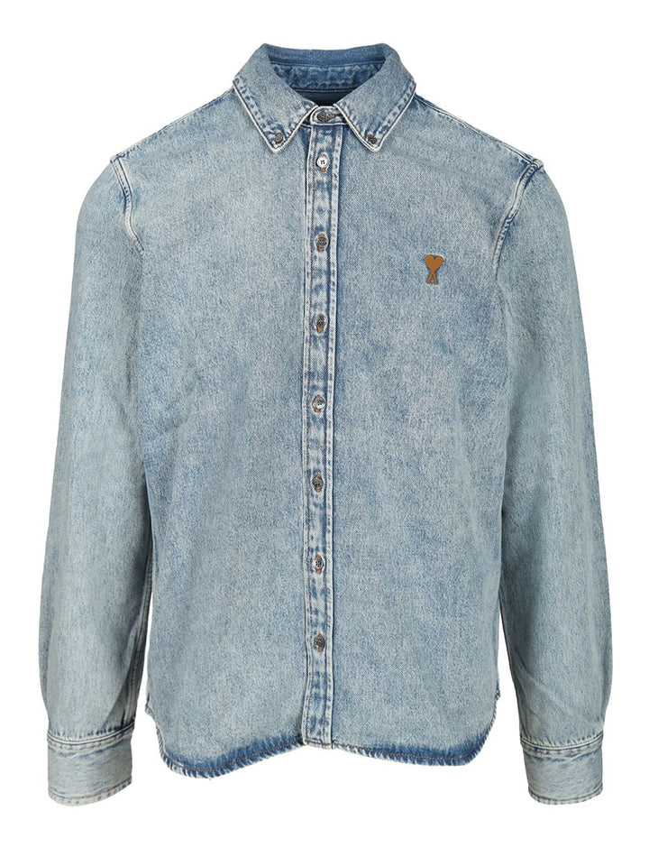 Ami Denim Shirt Jeans - Blu | abe25dfcb680570a7f586b67a7889fac7a7b8f53