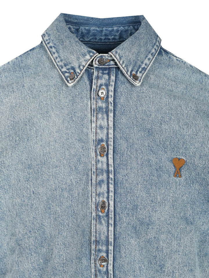 Ami Denim Shirt Jeans - Blu | d38686f976319c4f015ce625a8168424d2d66f03