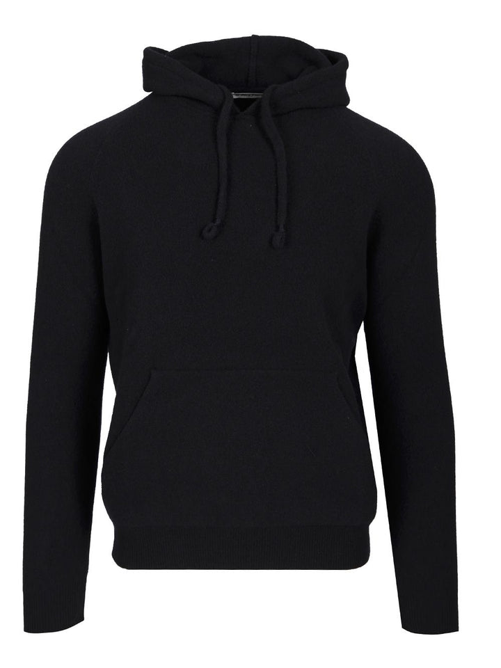 Al Duca D'Aosta Mohair Hooded Sweater Knitwear - Blu | b843f7fd68221cea1dbcc71c762c70a46a801e9b