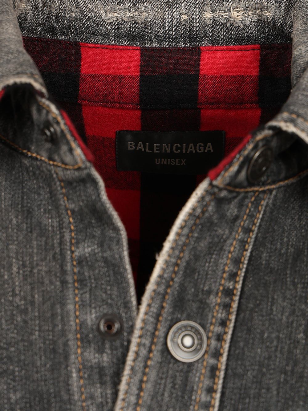 Balenciaga Denim Overshirt Shirts - Grey | a901b002c97ff4149b783d3dce70e2fd7e7ca96b