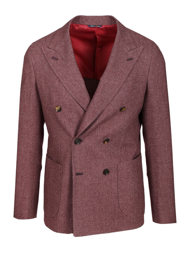 Al Duca D'Aosta Double-Breasted Blazer Giacche - Bordeaux | cdfd908113365be183f48a0d6955fa0a34271951