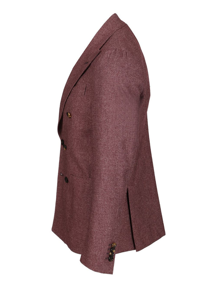 Al Duca D'Aosta Double-Breasted Blazer Giacche - Bordeaux | e4513065ecf15be03fa83e4c89cf7545595331af