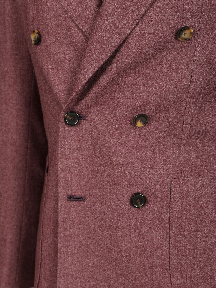 Al Duca D'Aosta Double-Breasted Blazer Giacche - Bordeaux | db2f2611031af2851ef5c6e6690f2e3e8ba09193