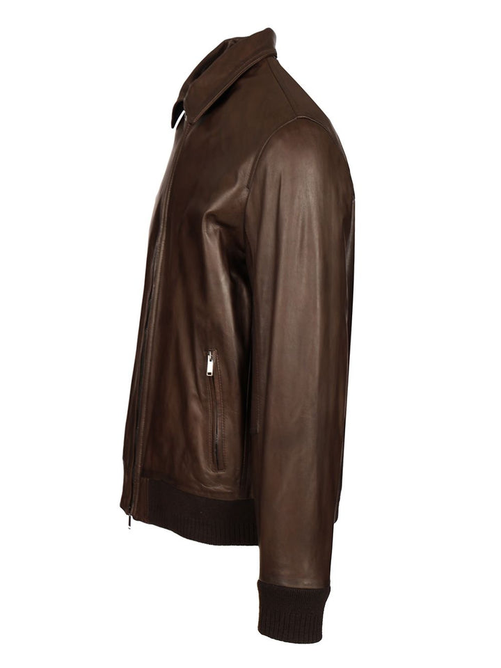 Al Duca D'Aosta Leather Jacket Giacche - Marrone | 6ef9da757a7736373c66ff21ea54b7ed7f0ad531