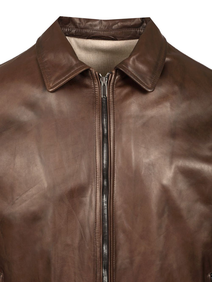 Al Duca D'Aosta Leather Jacket Giacche - Marrone | 03debdb9d039c58db560b103b83d875816a9d521