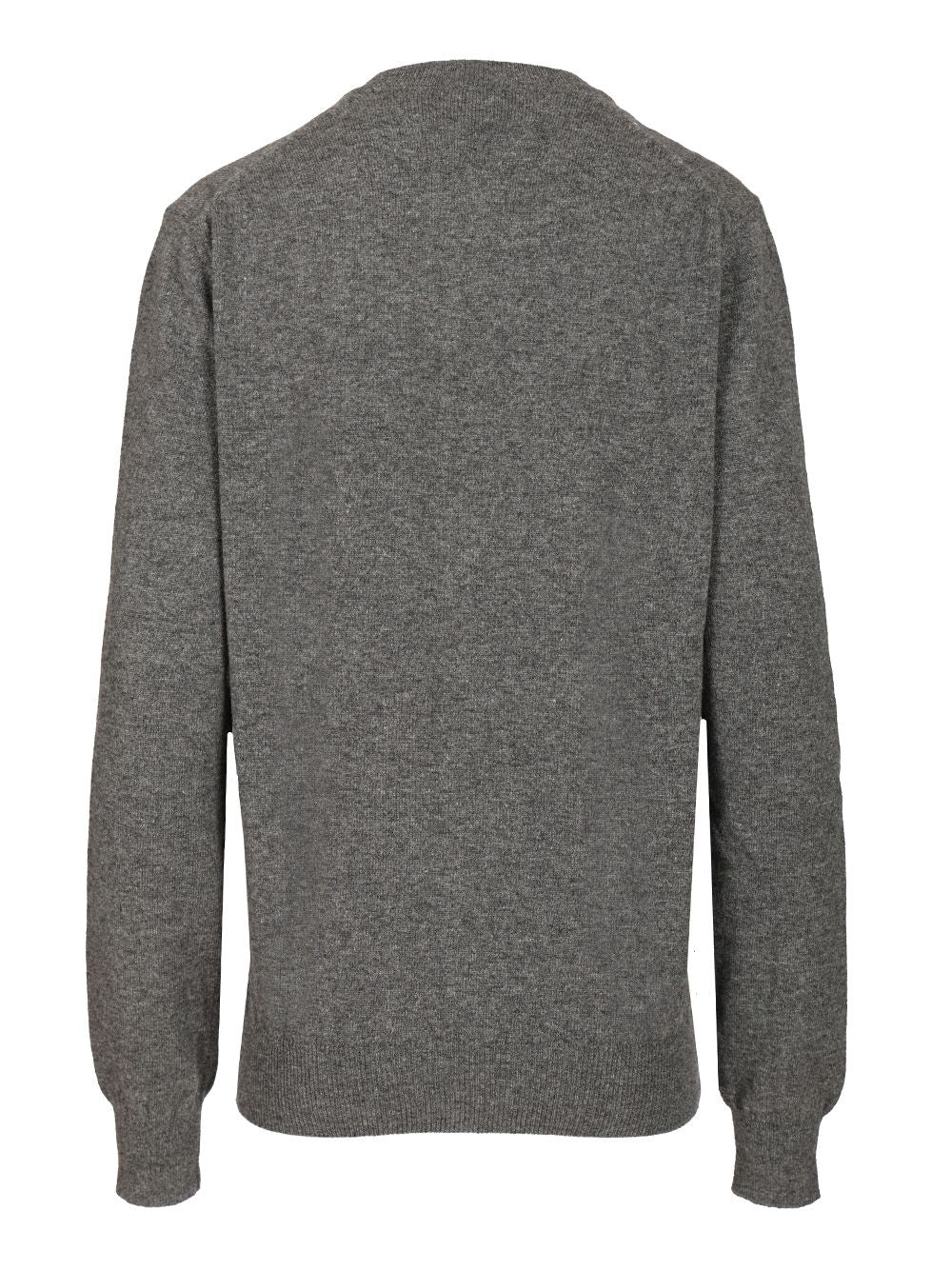 Comme Des Garcons Play Merino Wool Cardigan Knitwear - Grey | 0b4a2e8775a7f6cb92549eb669f793ca1659eacc