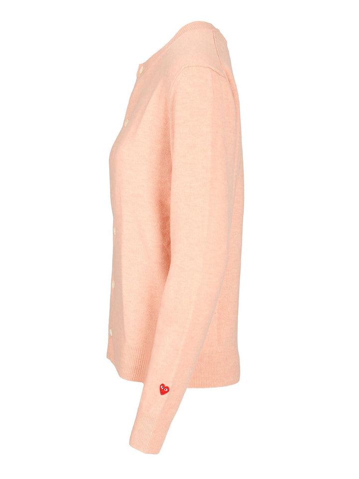 Comme Des Garcons Play Wool Cardigan Knitwear - Rose | 7ddb9fe6b30954da302bde801a77d5ce3196543f