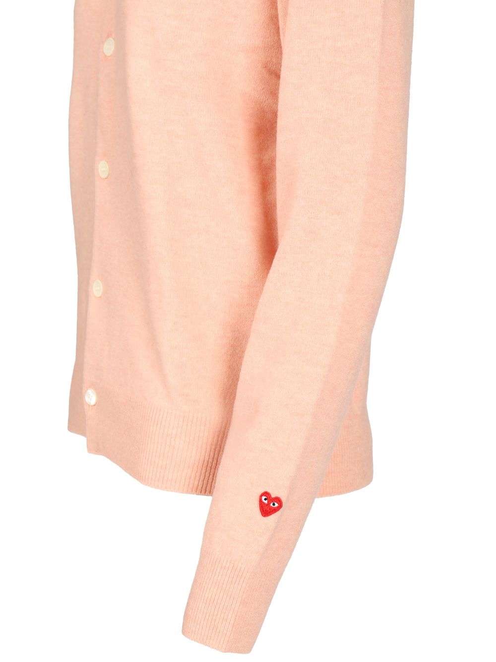Comme Des Garcons Play Wool Cardigan Knitwear - Rose | 8567292913bb046d113967c456feab7faba9c3c3
