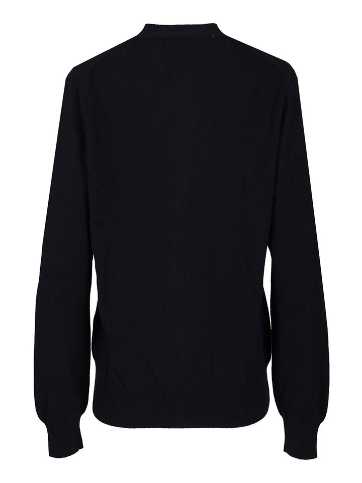 Comme Des Garcons Play Wool Cardigan Knitwear - Blu | 71599d76594279cfb929a54ae115c4b81914c513