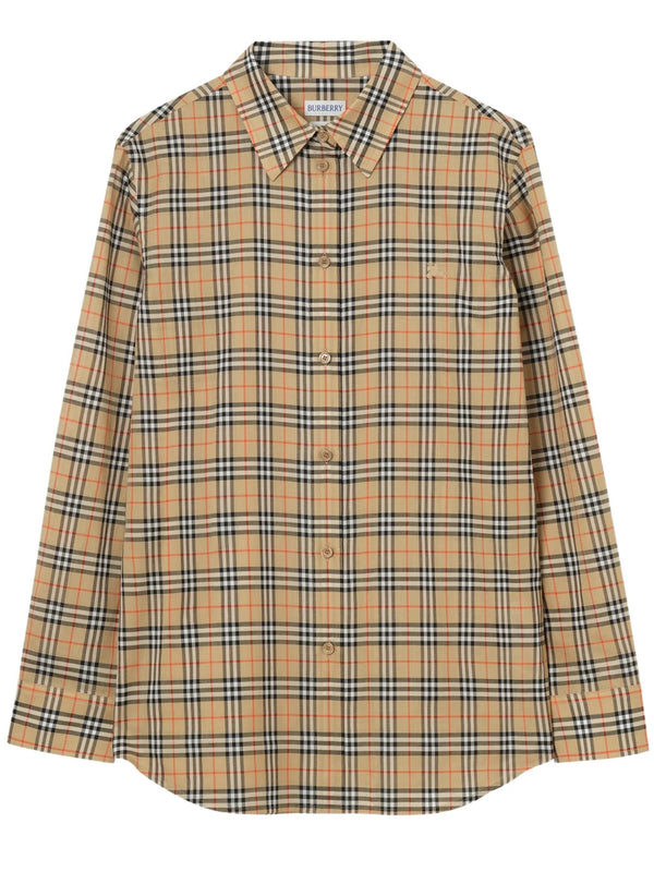 Camicia In Cotone Check Con VestibilitÀ Classica