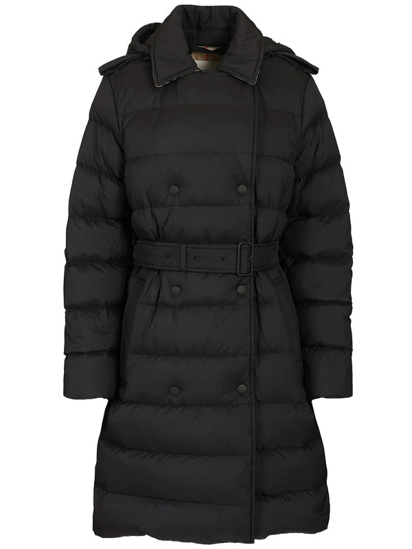 Cappotto Lungo Imbottito E Trapuntato Con Cintura
