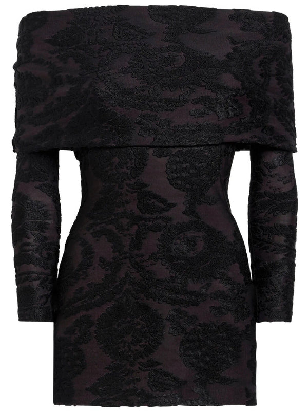 Maglia In Ciniglia Jacquard Con Motivo Paisley Foliage