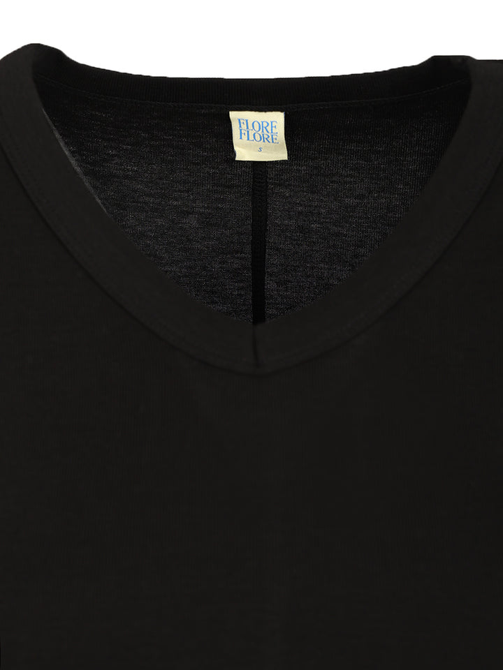 Flore Flore  Jill Baby T-Shirt - Nero | 257018878b0bdc5ff3a2dab6426eb779d68327ac