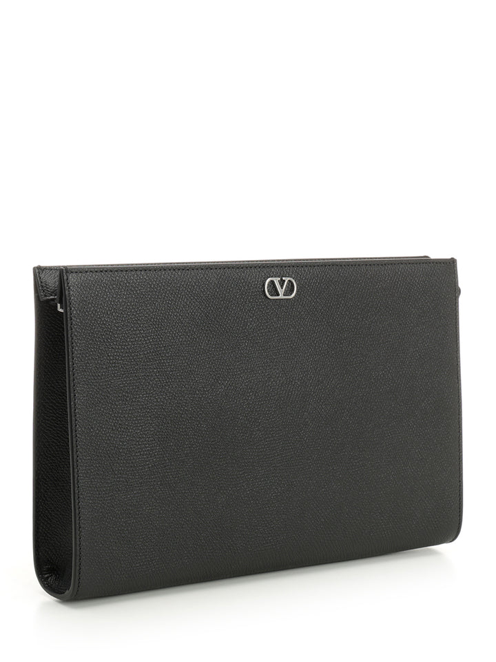Valentino Garavani Vlogo Signature Small leather goods - Nero | 3daca43a75364e4011a281fc1729d0c175612f50