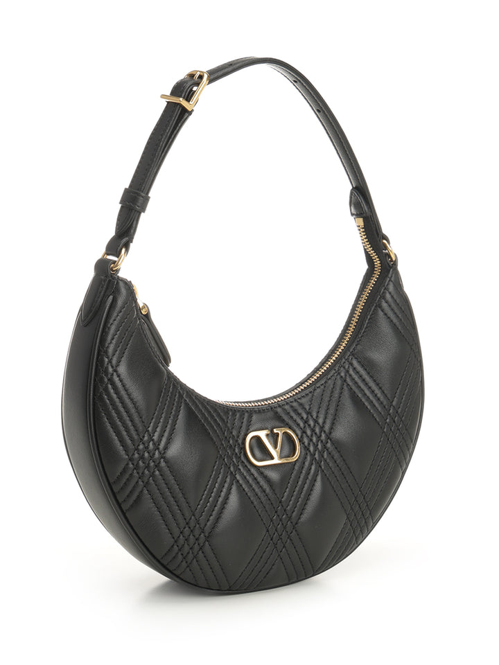 Valentino Garavani Mini Hobo Vlogo Signature Quiltie 67 Small leather goods - Nero | 6e61f58dfe45fee7704e933a6ad18127622f76f0
