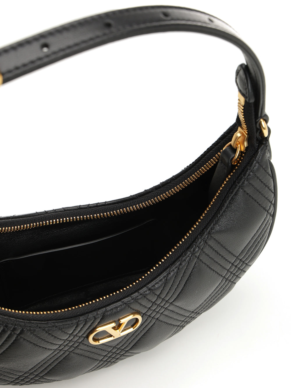 Valentino Garavani Mini Hobo Vlogo Signature Quiltie 67 Small leather goods - Nero | e16d05307afed6e3ff5f54500a816554c6c50cd2