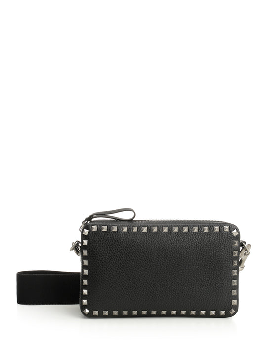 Rockstud Leather Shoulder Bag Crossbody Bags Nero