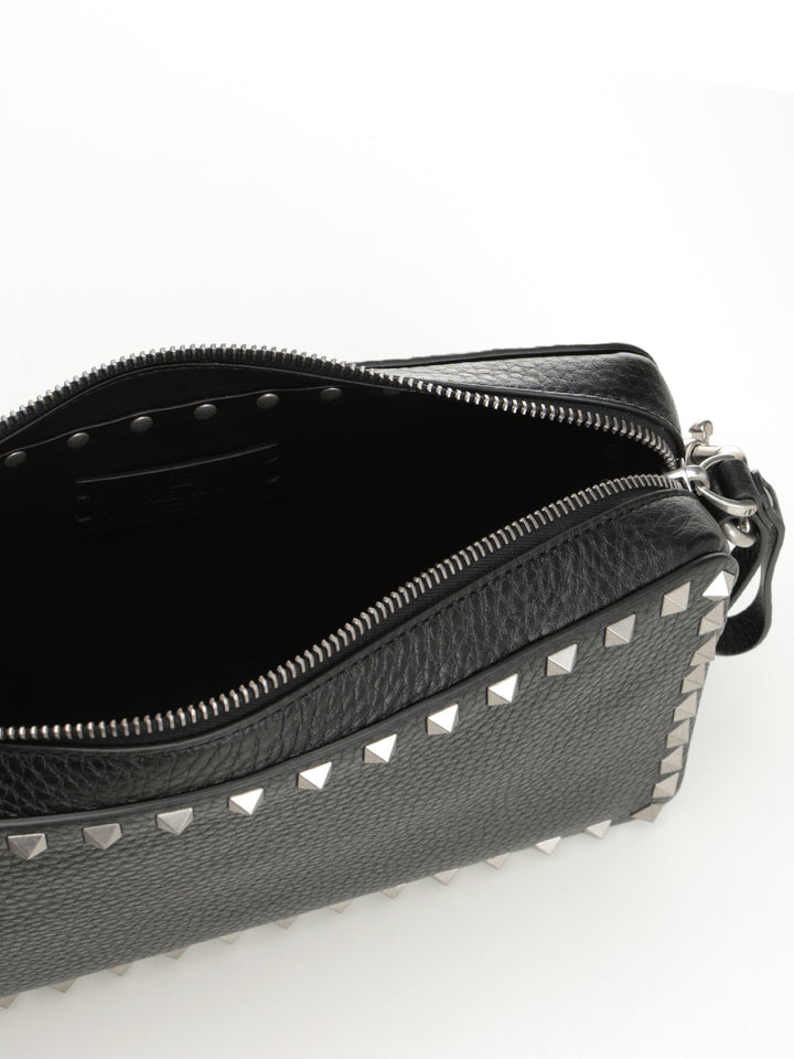 Valentino Garavani Rockstud Leather Shoulder Bag Crossbody Bags - Nero | 1edc80cf68e8d72c161cb7bffc958a92f280e627