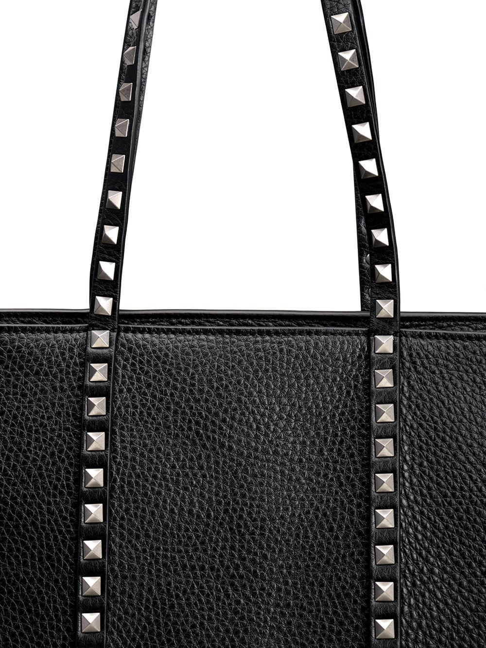 Valentino Garavani Rockstud Leather Tote Bag Shoulder Bags - Nero | f6712169e95fc1ab94afab84b991efaecb56d866