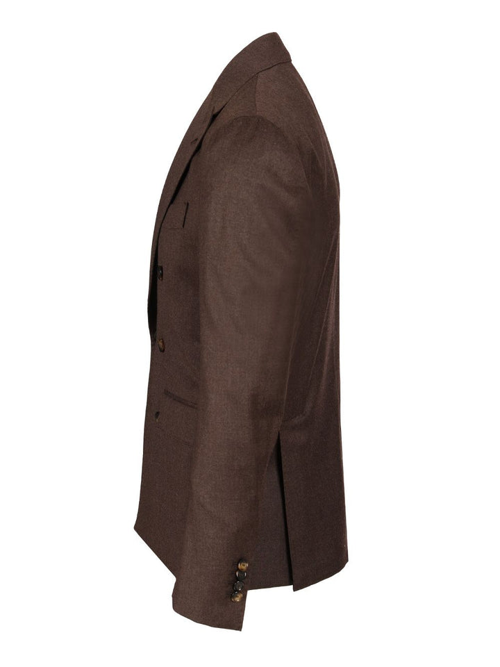 Al Duca D'Aosta Flannel Double-Breasted Suit Abiti - Marrone | abd912d982b160974c26ff08440533870409fe83