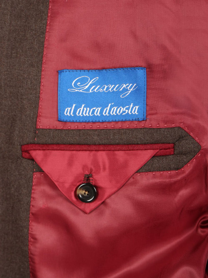 Al Duca D'Aosta Flannel Double-Breasted Suit Abiti - Marrone | 15be34a7ccf1fcdc0654e47987a1a7ea7aebb7b8