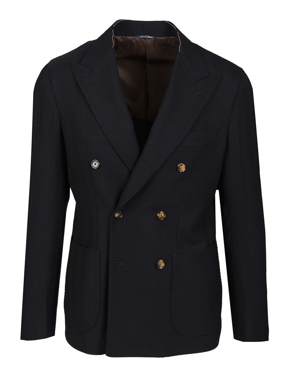Al Duca D'Aosta Blue Herringbone Double-Breasted Blazer Giacche - Blu | d017054ae62e33c1fcdf21b7eff951894dfed257
