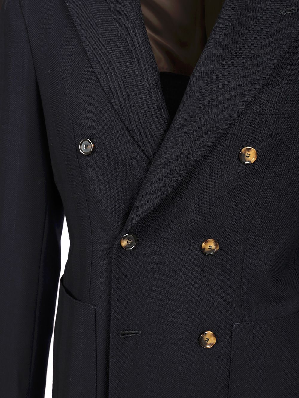Al Duca D'Aosta Blue Herringbone Double-Breasted Blazer Giacche - Blu | 7201d37a63e8f6aa60ea585cdd2b7caba032b14f