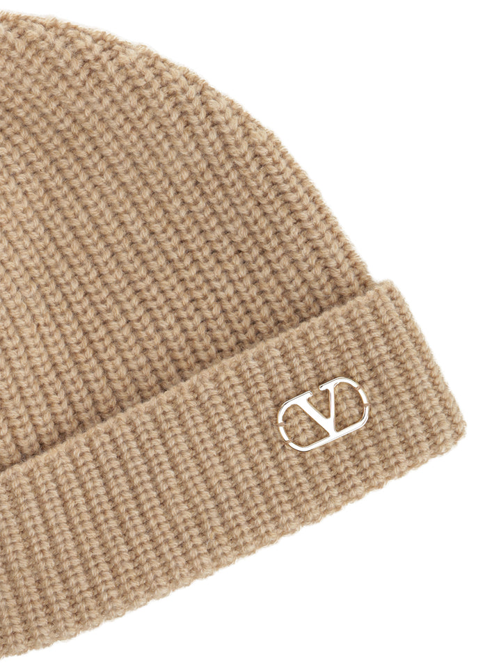 Valentino Garavani Cashmere Bennie Cap Cappelli - Beige | c62db18f09d76648a947abe870e2fb8f9cbfdae6
