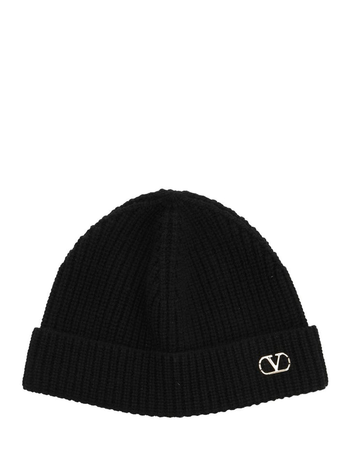 Valentino Garavani Cashmere Bennie Cap Cappelli - Nero | 01c10b13e8be5d1a20d367828e576c34fed35104
