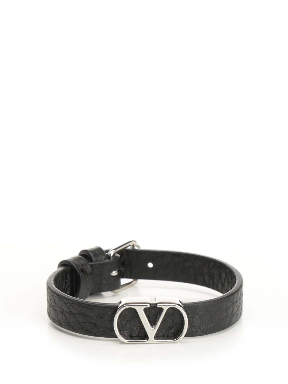 Valentino Garavani Vlogo Signature Leather Bracelet Gioielli - Nero | 1693c0b8f0a5ef233c2e66d832e84fa66a23fda0