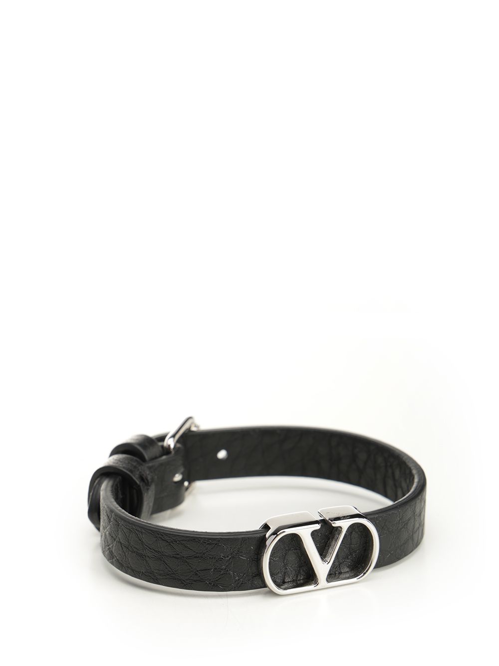Valentino Garavani Vlogo Signature Leather Bracelet Gioielli - Nero | a14ed6553a3fd94474a1d66ec13c05ded5b6603b