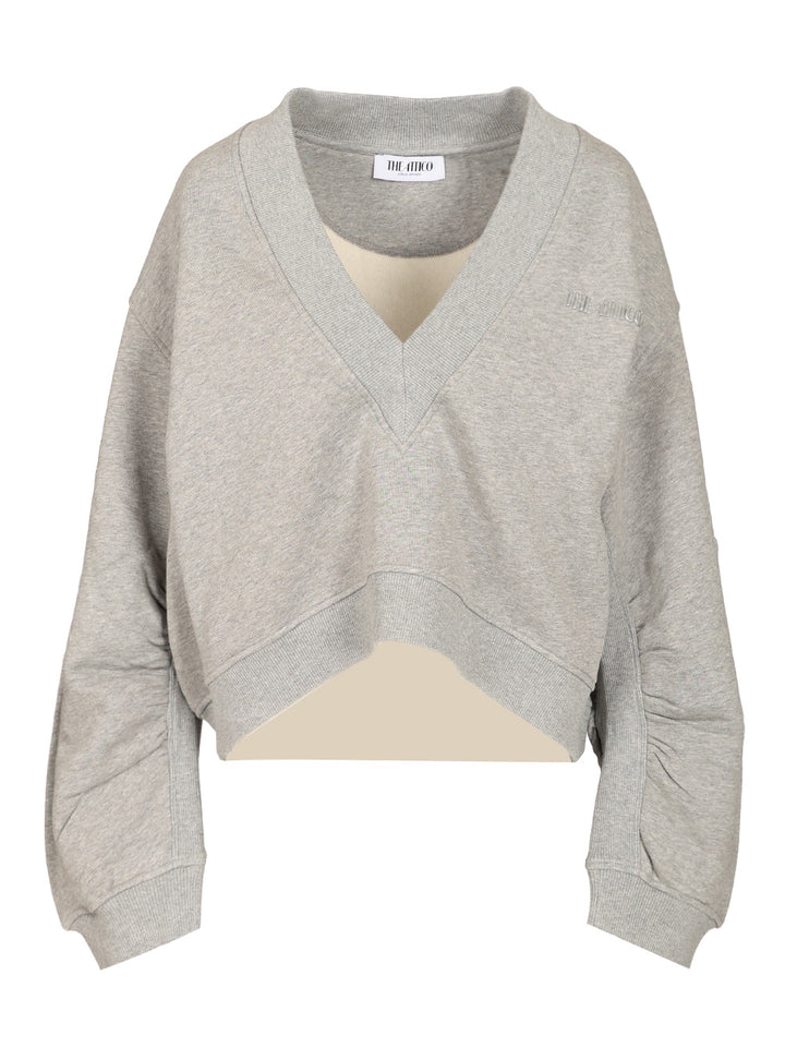 The Attico Fleece Sweatshirt Sweatshirts - Grey | 6314a9fec05223b42cdeb782c99448311e3cba10