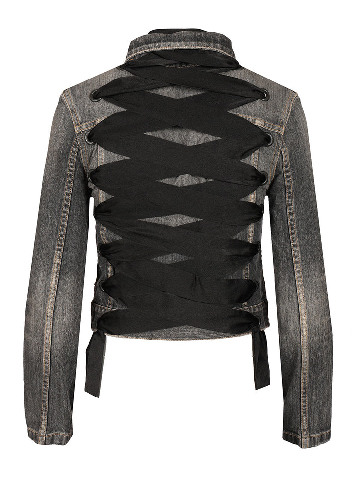 Balenciaga Lace-Up Jacket Giacche - Grey | 132ef9abec1e252af63b00363c5c6a3ce9b20f84