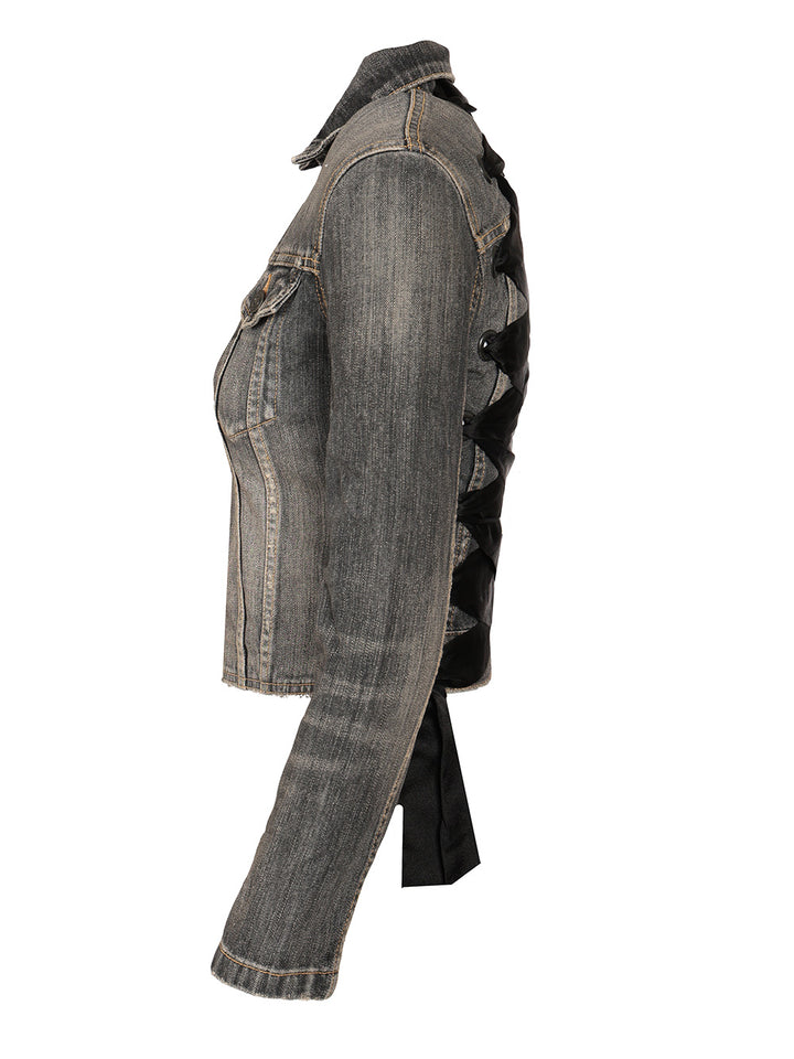 Balenciaga Lace-Up Jacket Giacche - Grey | 9a739f57d08912fff252de8a84f90b521af7f4f4