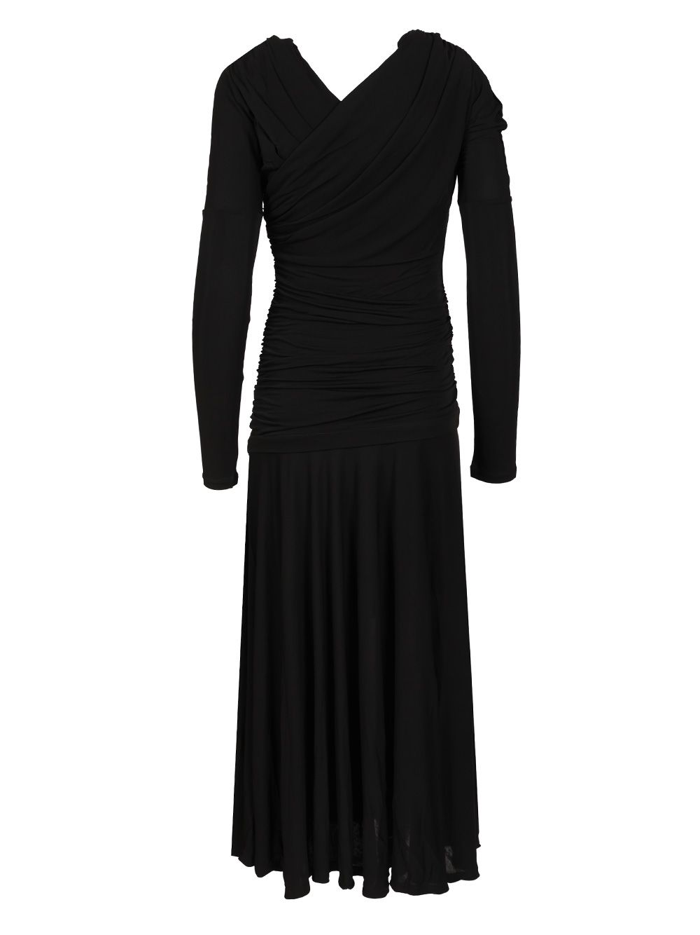Ganni Ruffled Dress Abiti - Nero | 401745096e96b8b06e3479483842c489af216bd1