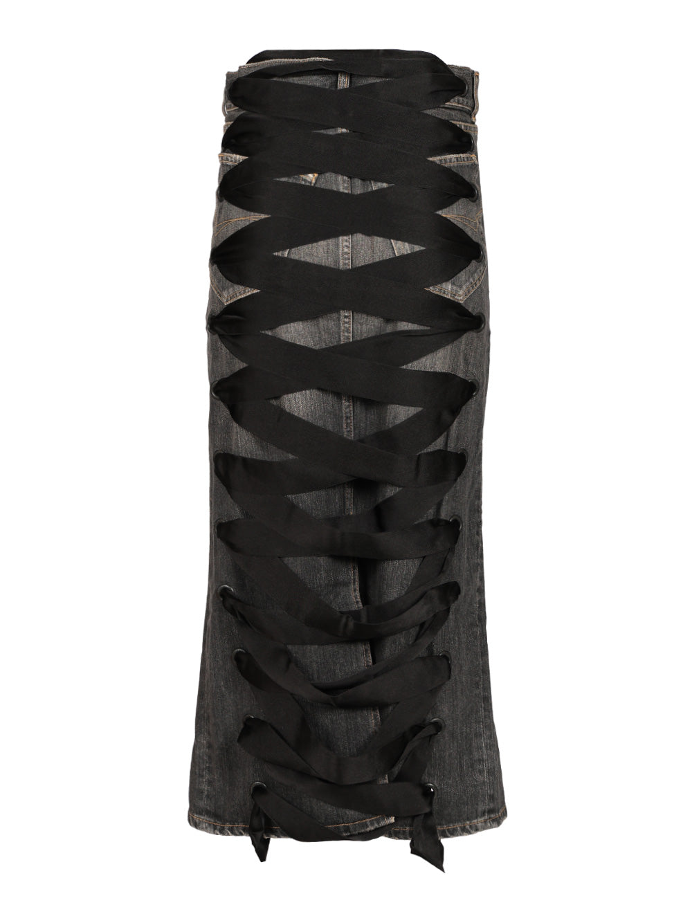 Balenciaga Lace-Up Skirt Gonne - Grey | 1de859d59fbb891eb0d98778c07ec958bb9d55ff