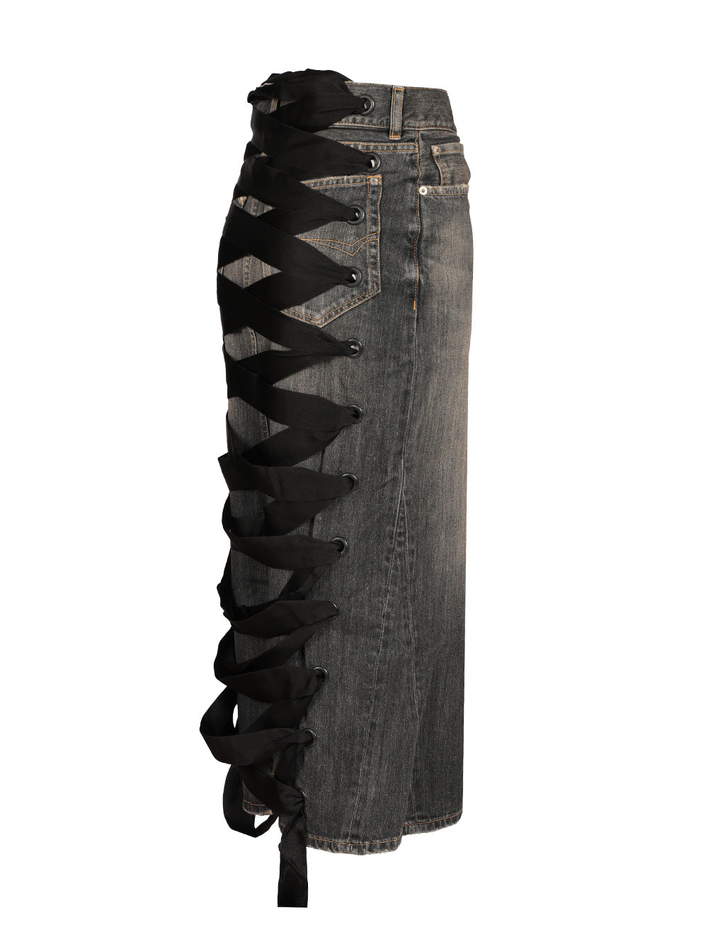 Balenciaga Lace-Up Skirt Gonne - Grey | fc592ec9e54c92466257ef1a083b871ad361b07b