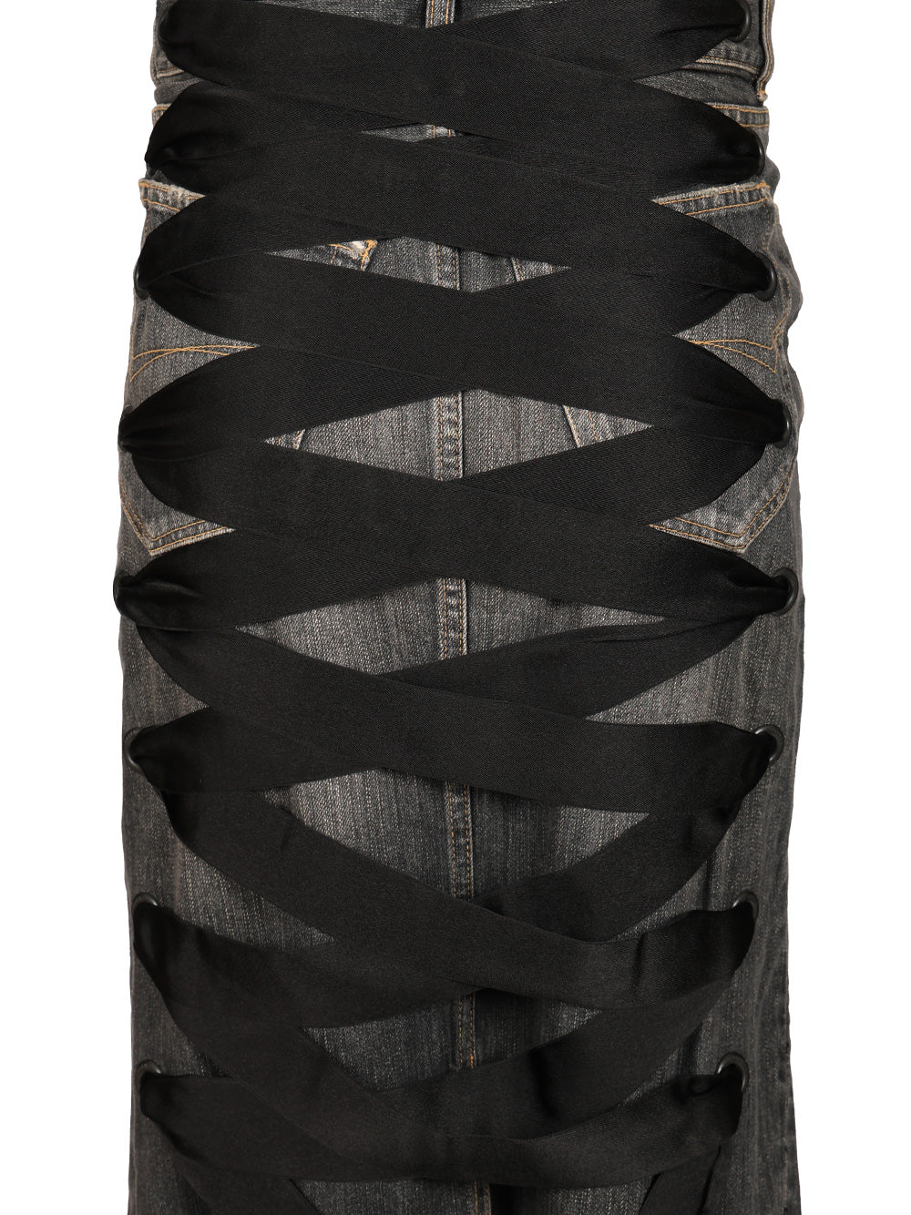 Balenciaga Lace-Up Skirt Gonne - Grey | 8c5aadfbb9fea109ea8d2f870a11505722ab6543